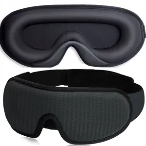 3D Premium Sleep Mask, Ultra Soft Skin-Friendly Eye Cover, 100% Light-Blocking Eyemask with Lash Extension Design, Unisex Sleeping Aid, Blackout Sleep Mask,3D Deep Contoured Eye Cover for Sleeping, Adjustable Sleep Mask,2 pack