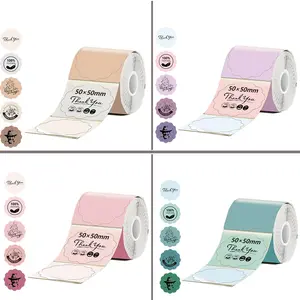 5 Color Thermal Label Paper Roll, Phomemo M110/m200/m220 Compatible, Creative Floral Design Sticker Labels, Durable Adhesive Tape, Labels For Printers