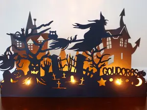 Personalized Halloween Candle Box - Halloween Centerpiece - Halloween Decor - Personalized Wood Halloween Decoration Decoration