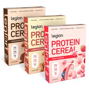 Legion Protein Cereal – High-Protein, High-Fiber, Naturally Sweetened Breakfast for Gym, Fitness, and Active Lifestyles – Plant-Based Carbs & Fats, Gluten & Soy Free