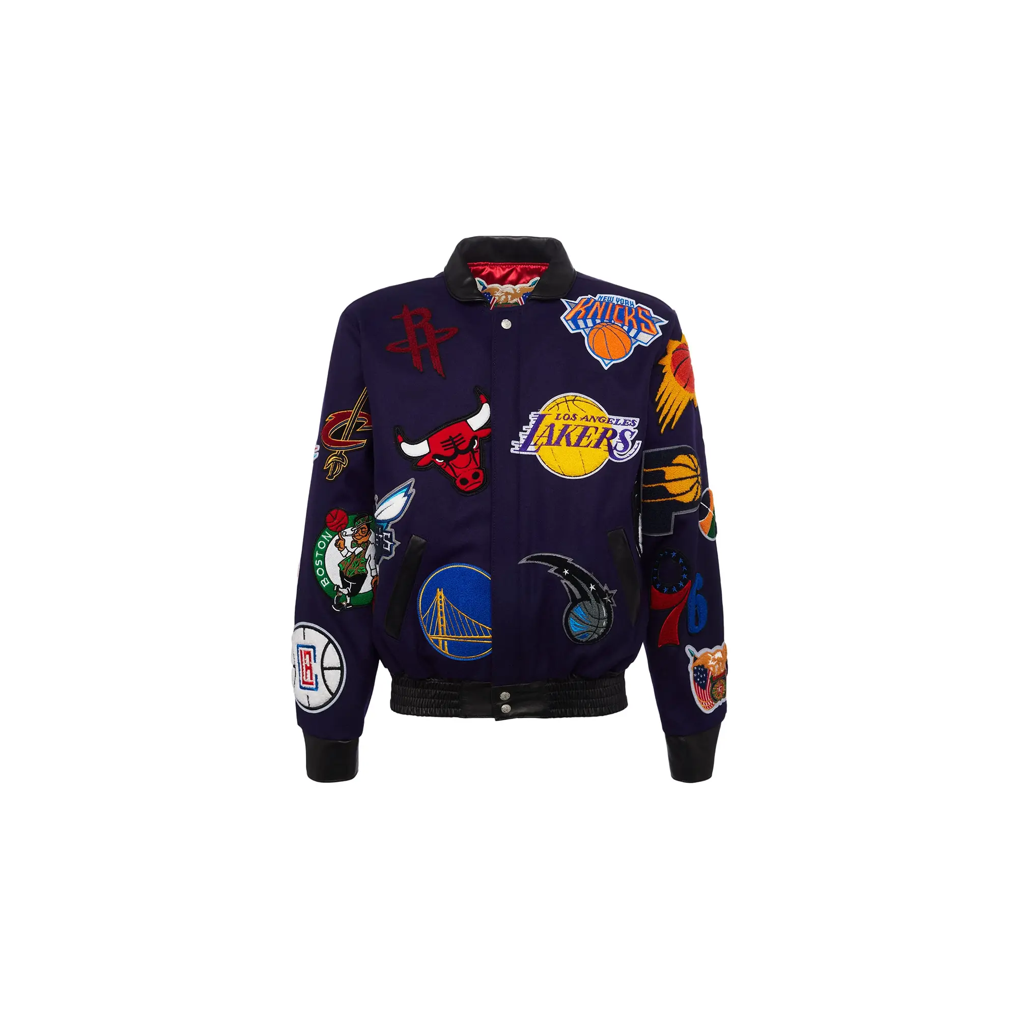 NBA Collage Wool & Leather Jacket "Purple" NBA 101 PUR
