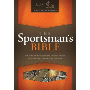 KJV Sportsman's Bible, Large Print Personal Size, Mothwing™ Camouflage LeatherTouch, KJV Holy Bible, Red Letter, Presentation Page, Articles, Cross-References, Full-Color Maps, Easy-to-Read Bible Type