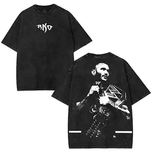 WWE - Retro Vintage Limited Edition Culture Kings X WWE Randy Orton - WWE Wash Tee Clothes Cotton Menswear Soft Oversized T-Shirt