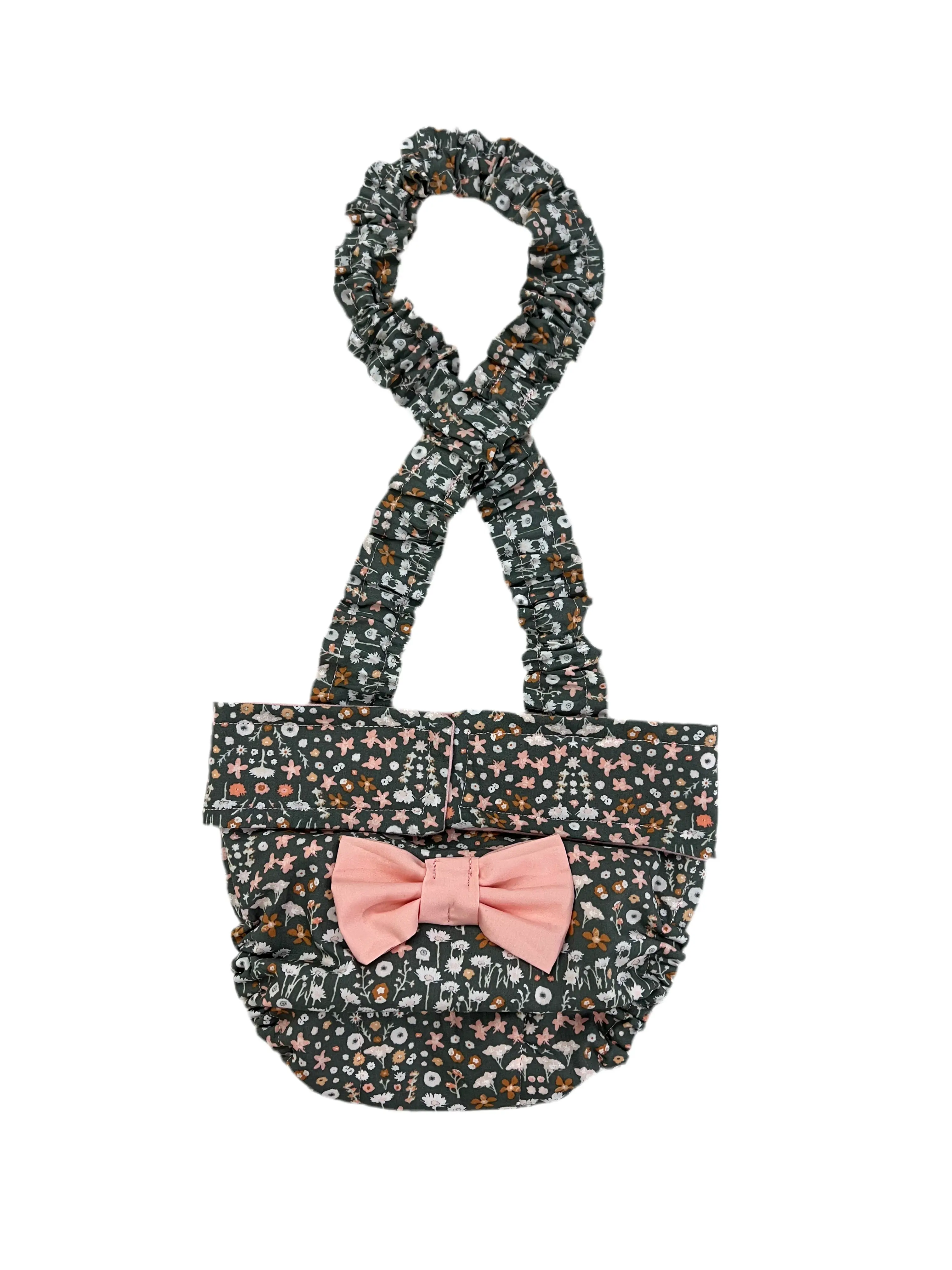 Female French Bulldog Diaper with Suspenders - Picturesque Floral