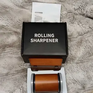 Premium Manual Rolling Knife Sharpener Kit - Stainless Steel Knives Sharpener with Grinding Disc, Includes 1 Set for Effortless Knifesharpening