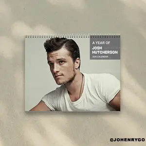 A Year Of Josh Hutcherson Calendar 2026 - Whistle Baby Josh Hutcherson, Merch for Fan|Home Decor, Office Decor-New Year Fan Gift, Unique Holiday Gift