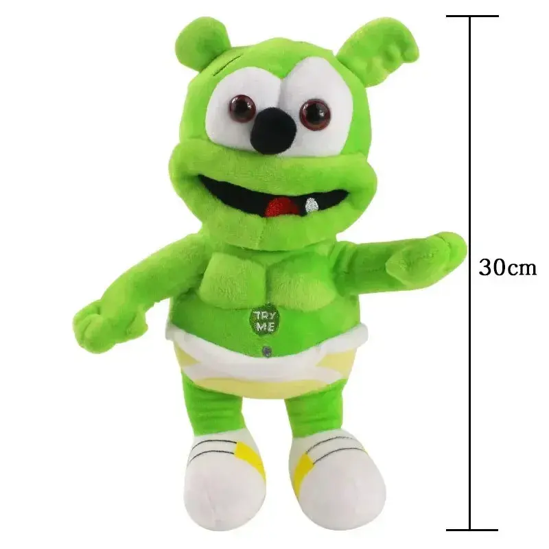 30cm /Singing Gummy Plush Toys With Music Voice Gummy Bear Stuffed Dolls Peluche Sounding Bear Plushie Toys Baby Toys for Kids