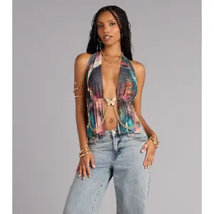 Butterfly Effect Chain Halter Top