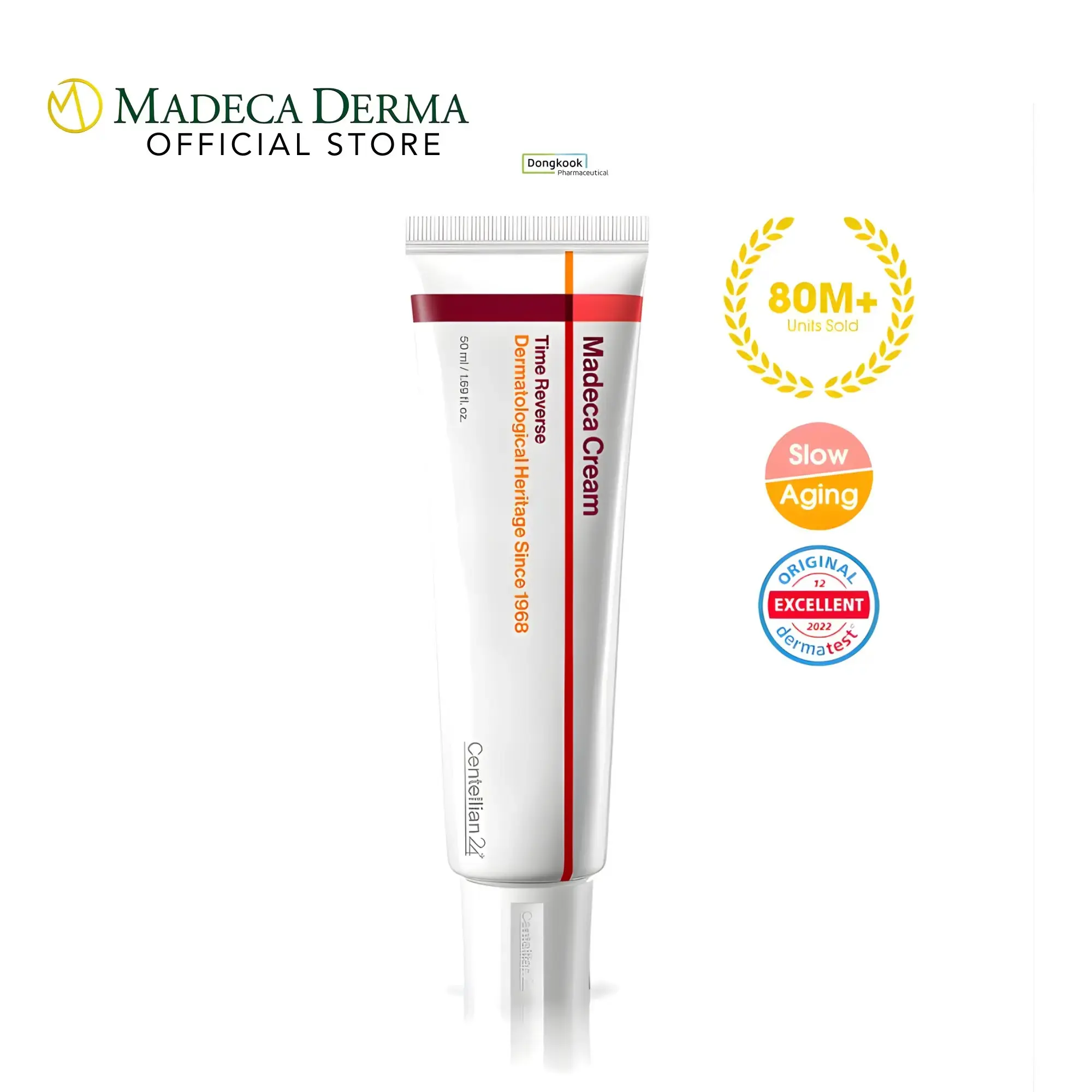 Centellian 24 Madeca Time Reverse Cream - 50ml Daily Gentle Hydrating Lightweight Skincare Moisturizer for Skin Repair, Smoothness and Radiance
