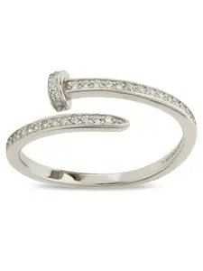 Sterling Silver Journey Twisted Sparkle Wrap Ring