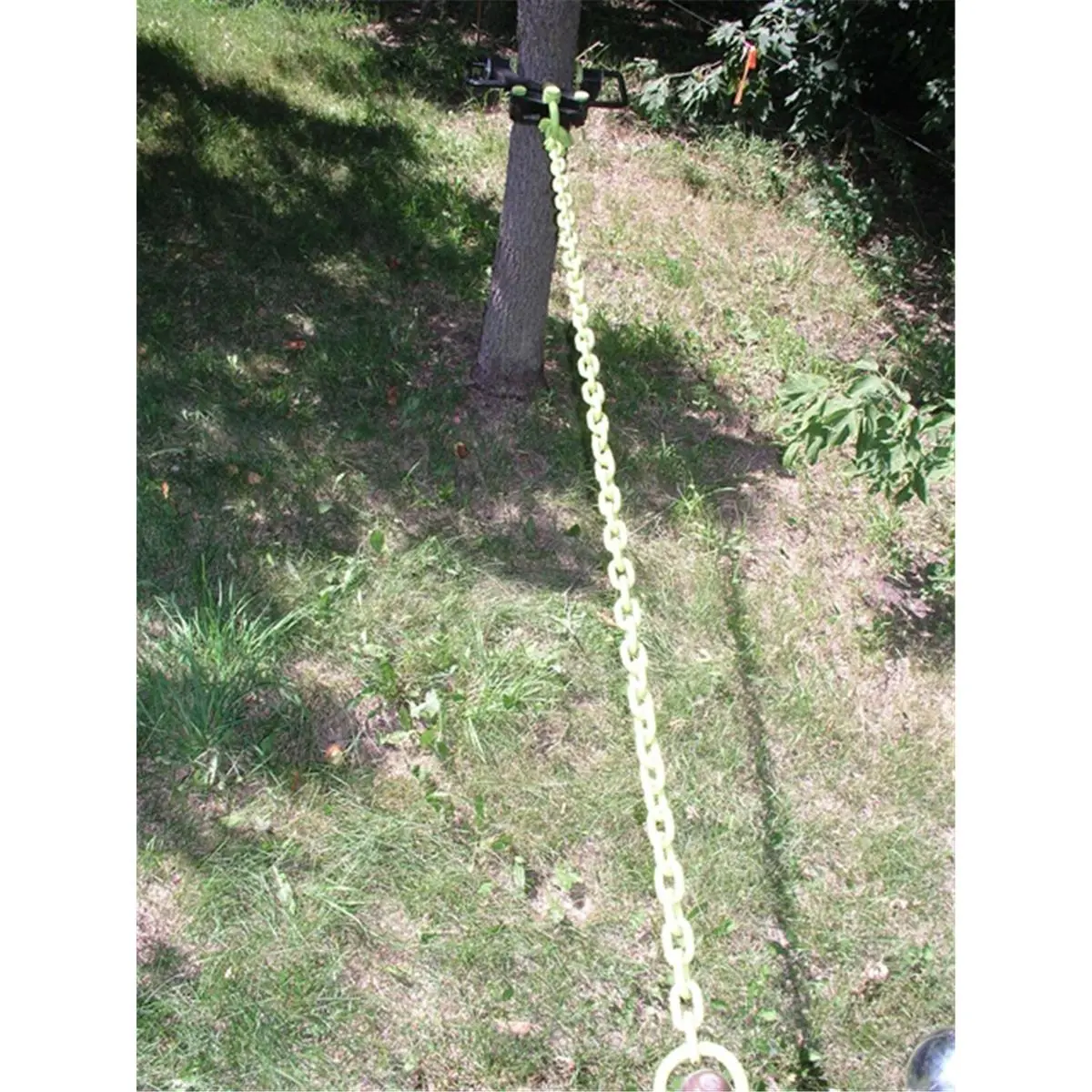 Brush Grubber BG-12 Extreme Grubber Tugger Chain - 3" h, 0.375" w, 60" l; 3/8" x 6'; 8 lbs; Bright High Visibility; Extra Large Ring