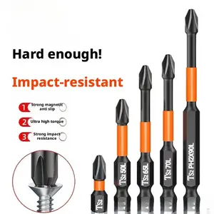 S2 Steel Strong Magnet Bit for Impact Drivers, High Hardness, Durable, Ideal for Self-Drilling Screws, Impact Driver Accessories, Hardware Tools
