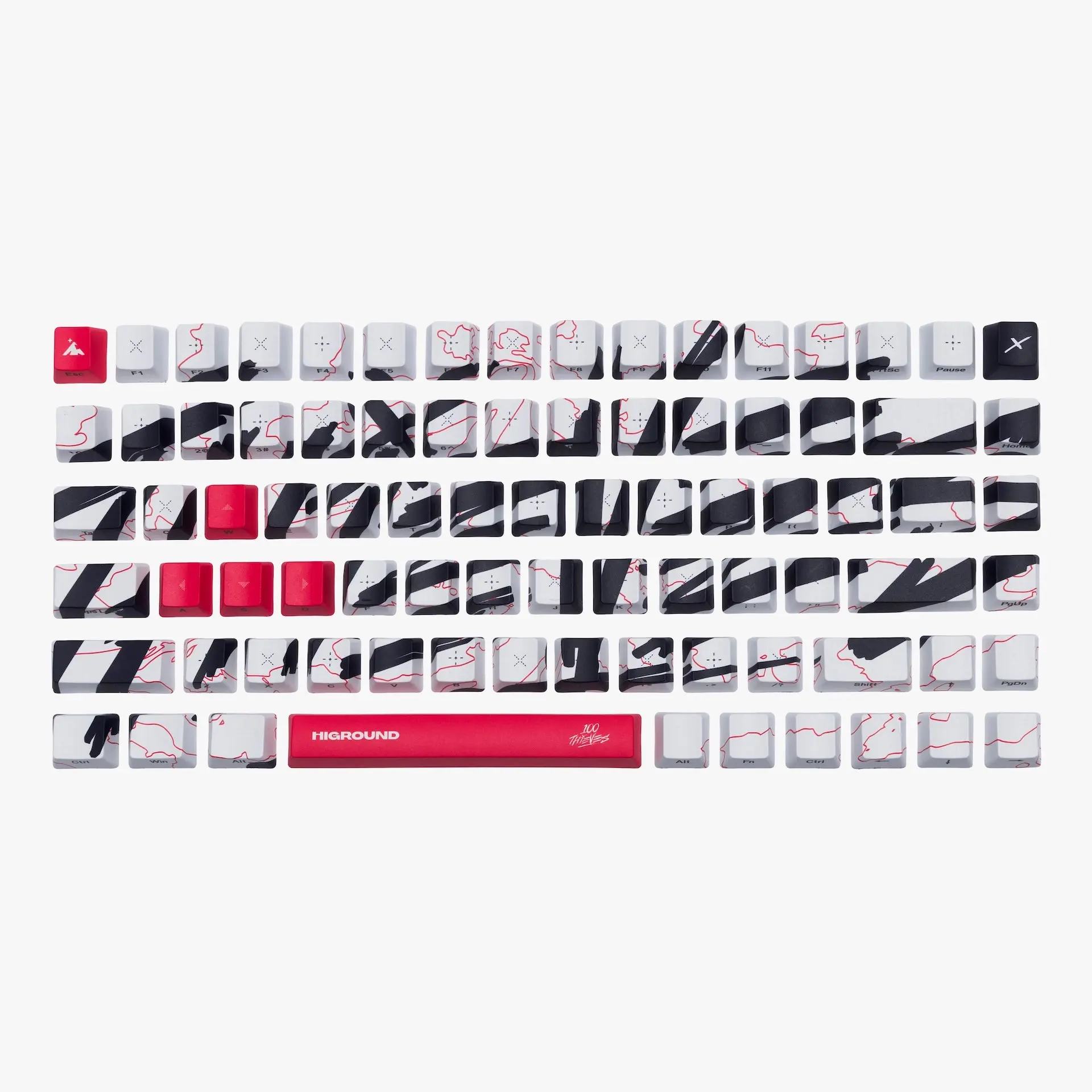 100T x HG 84 Keycaps Set (75%) - Team Issue