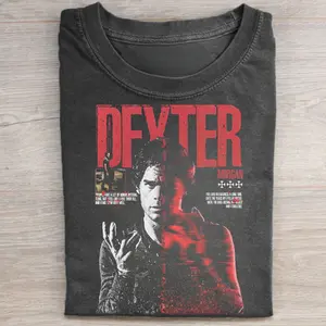 Vintage Dexter Morgan Graphic Tee - Dexter TV Show Tee - Movie Shirt - Michael C. Hall Shirt - Iconic Movie Scenes Streetwear Menswear Top Casual Slim Fitting Crewneck