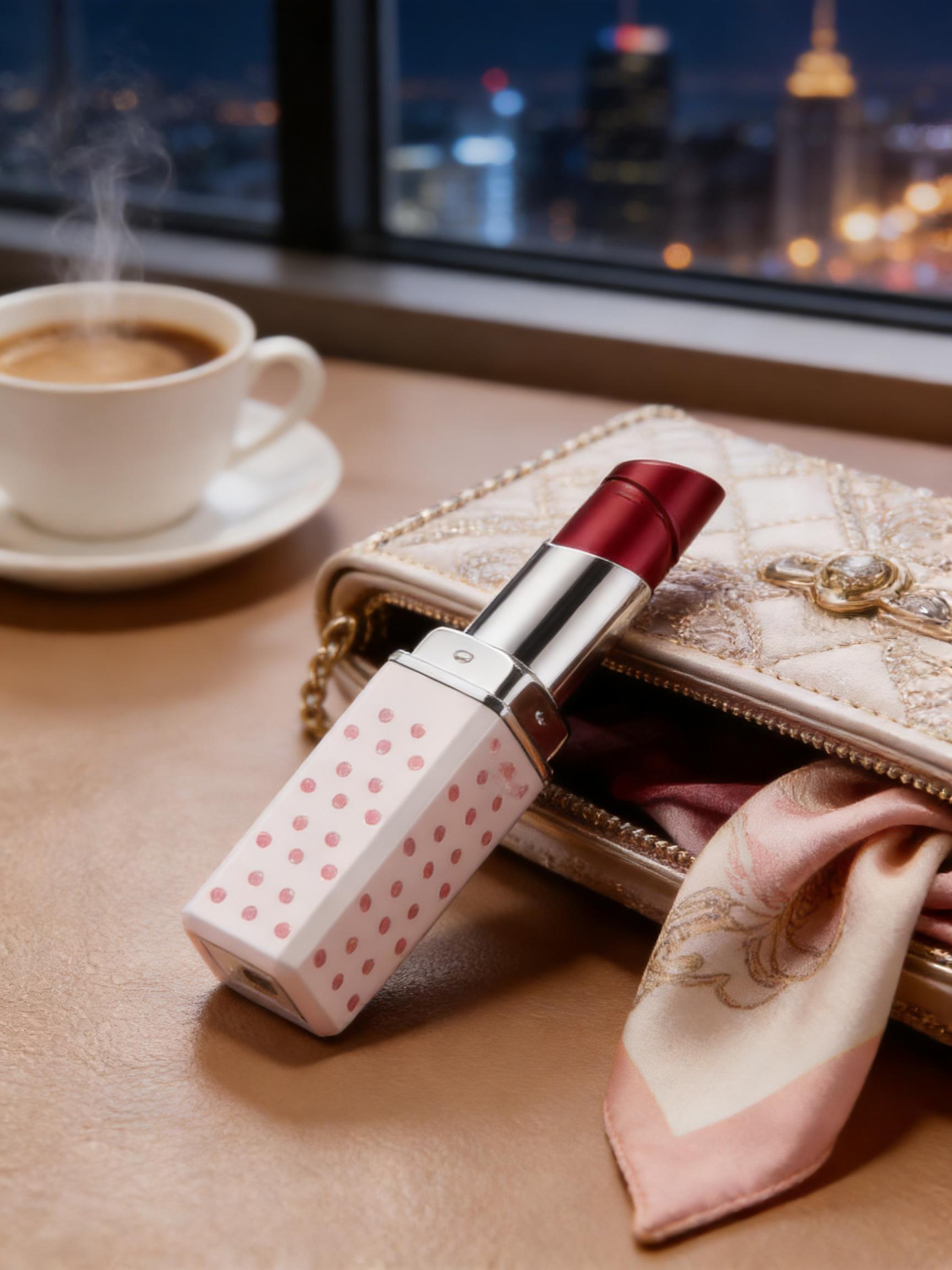 (Empty, No Gas Included)White Lipstick Lighter Fashion Lipstick Shape Portable Mini Refillable Lighter for Women Cute Novelty Design Empty No Gas Included