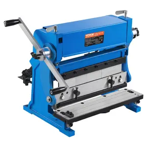 【fathersdaygift】VEVOR Sheet Metal Brake, 12-inch, 3-In-1 Combination Shear Brake Roll Machine, 20-Gauge Capacity Shear Press Brake with 90° Max Bending Angle, Shears and Slip Roll Machine for Shear Bending Rolling