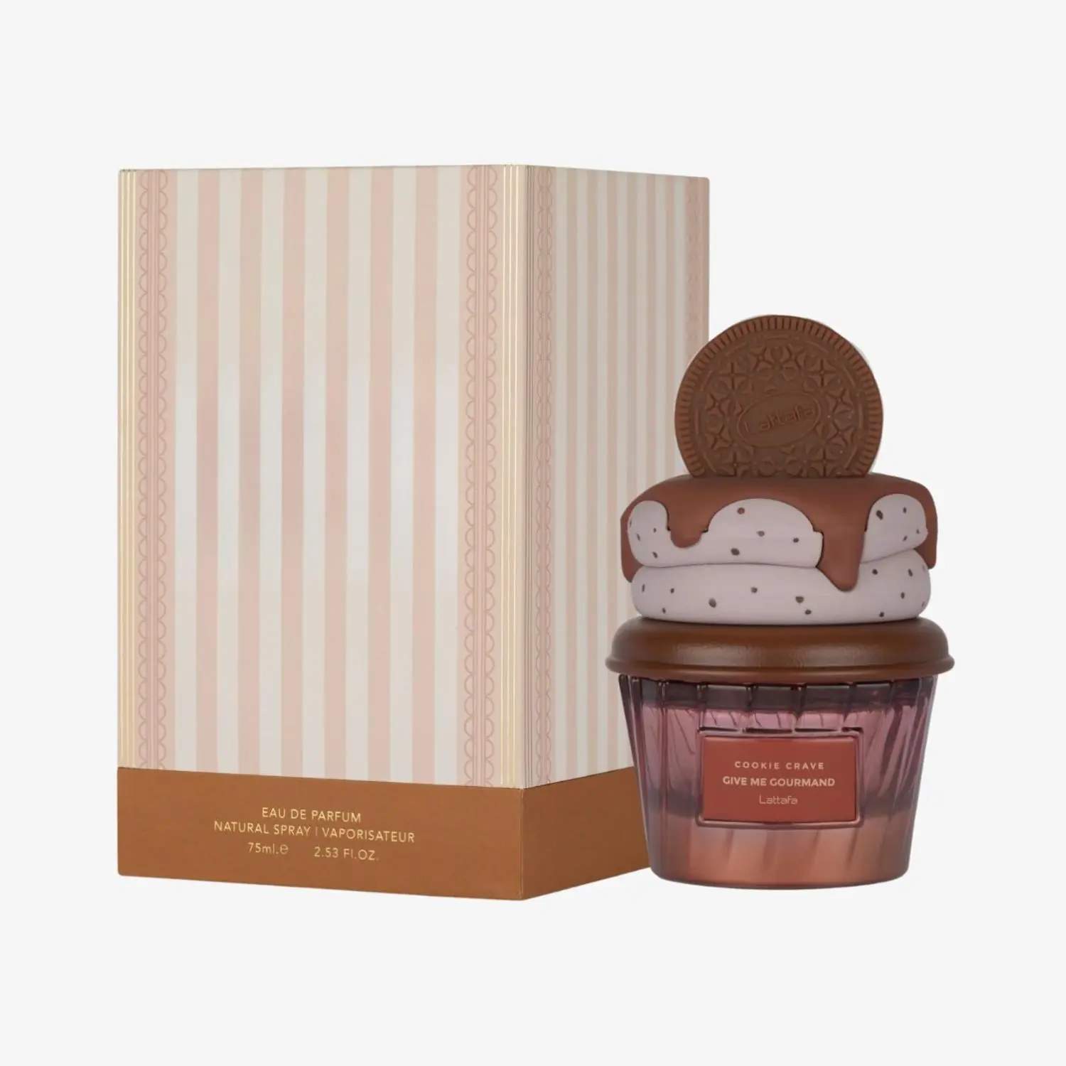 Lattafa Cookie Crave Unisex Eau de Parfum (75ml) - Give Me Gourmand Collection Spray, High-Quality Fragrance, Sweet Vanilla & Cocoa Butter Notes, Delightful Scents, EDP Scents, Single Item