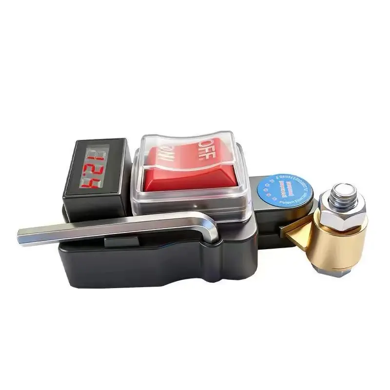 Car Battery Power Cut-Off Switch Breaker With Digital Display , Stable Transmission Pure Copper High Conductivity Disconnect Switch Smart Car Battery Disconnect Switch 12v-24v for Boat Rv Car Truck Supplies