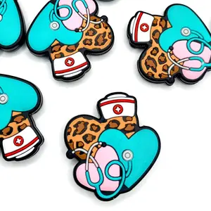 1pc Nursing Is In My Blood Silicone Focal Beads | Nurse Healthcare Crafting & Beading