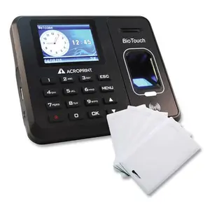 Acroprint BTR150 BioTouch Time Clock & Badges Bundle - Black