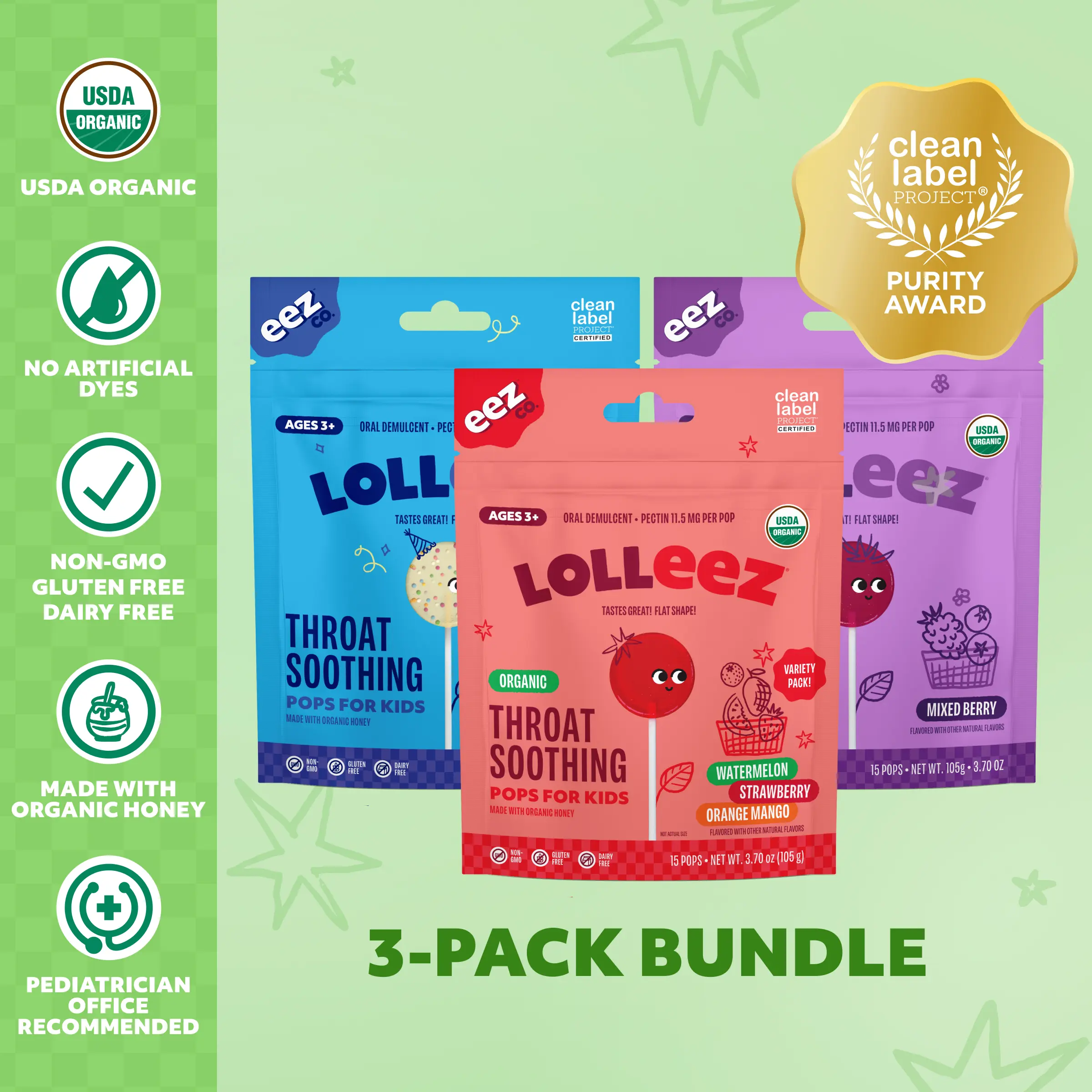 Kids Throat Soothing Pops Bundle (Lolleez)