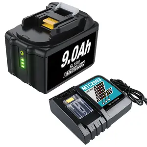 18V 9000mAh Lithium ion Battery and DC18RC Fast Charger for Makita 18V Replacement Battery and Charger Kit for Makita BL1830 BL1850 BL1840
