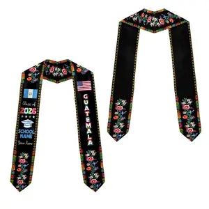 Personalized Guatemalan American Flag Graduation Sash 2026, Guatemala Graduation Stole, Guatemalan Graduation 2026, Custom Graduation Stole