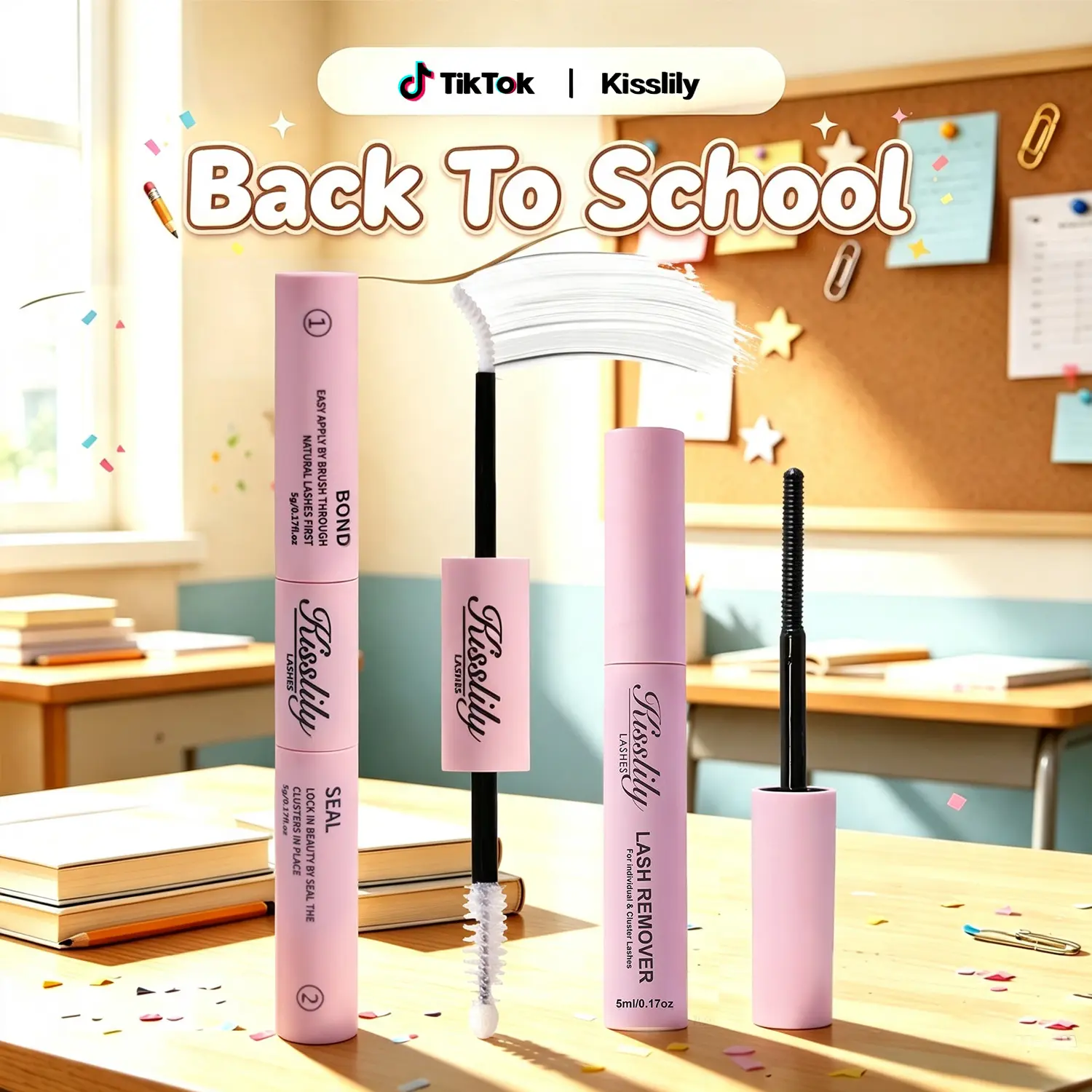Bond &Seal | Kisslily Lashes 2IN1 Bond &Seal Waterproof Glue For Lashes Cluster Strong Hold For Beginner Friend Makeup Glue & Remover #tiktokshopbacktoschool,back to school tiktokshopbacktoschool