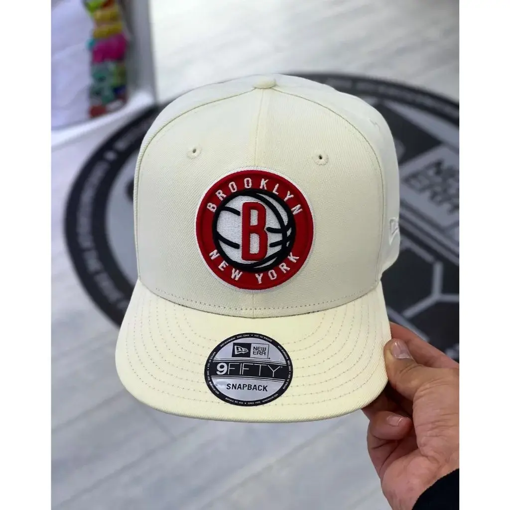 New Era Brooklyn Nets 9FIFTY Snapback Cap NBA Hardwood Classics Cream Adjustable Hat