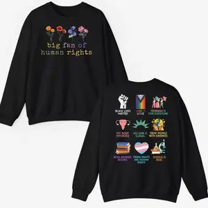 Big Fan Of Human Rights Sweatshirt, Human Rights Equal Rights Sweatshirt, Feminist T-Shirt, Trending Unisex Graphic Sweatshirt For Men and Women, Casual Outfit, Comfortable Menswear & Womenswear Top, Nov6