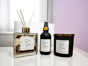 Dear Mama Mother’s Day Gift Set – Soy Candle, Reed Diffuser, Home Spray – Matcha, Green Tea & Jasmine – Non-Toxic, Self-Care Gift for Mom,