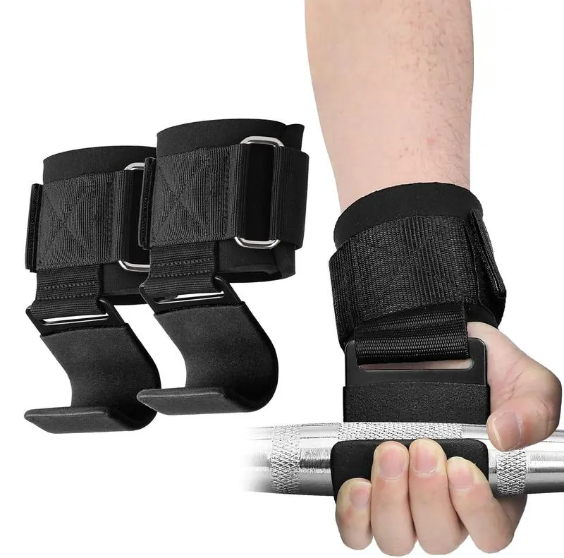 Heavy-Duty Weight Lifting Hooks with Padded Straps, Universal Fit Gym & Workout Accessory with Non-Slip Grip & Hand Grip Support for Powerlifting, Fitness Exercise Accessories, Forearm Strap, Athletic Accessory