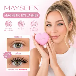 MAYSEEN Soft Magnetic Eyelashes,  Eyelash Extensions with Applicator Kit,Reusable Magnetic Lashes, Glue-free,Waterproof, Lightweight, Fluffy Soft MagneticStrip with Free Gifts: Eyelash Curler & LashSetting Liquid, Gifts Pack, Cosmetic