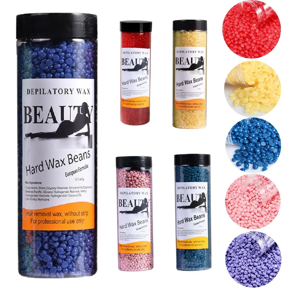 400G Hard Wax Beads for Hair Removal, Waxing Beads for Coarse Hair,Refill Wax Beads for Wax Warmer,Wax Beans for Sensitive Skin, Hard Wax Beads For Brazilian Waxing, Pearl Wax For Eyebrow, Bikini, Legs Painless At Home Body Care