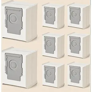 8 Pack Replacement Vacuum Bags - Compatible with Select Robot Vacuums - Dirt Disposal Bags for Automatic Cleaning Systems - Reusable and Durable - Perfect for Dust and Debris Collection