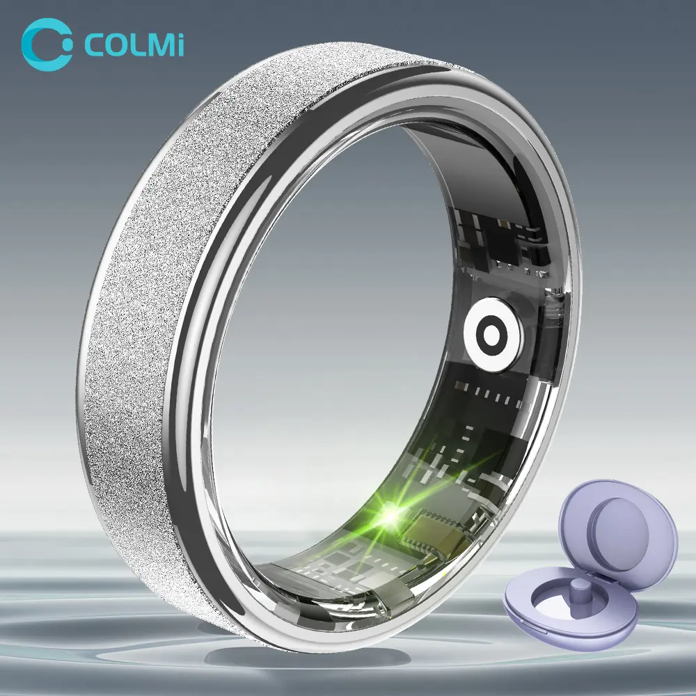 COLMI Ring 2 Radiant Round Unisex Smart Wearable Device Health Tracker - 5ATM Waterproof, 2 Hours Rechargeable, Wireless Fitness Tracker with Heart Rate Monitor, SpO2 Sensor, Cool Gifts for Adults, Smart Ring for Women