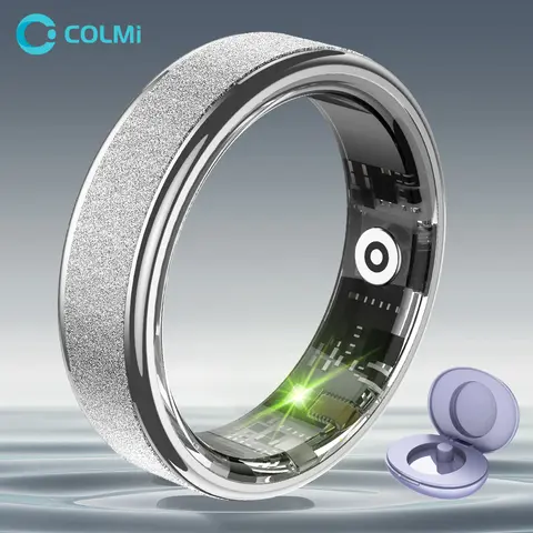 COLMI Ring 2 Radiant Round Unisex Smart Wearable Device Health Tracker - 5ATM Waterproof, 2 Hours Rechargeable, Wireless Fitness Tracker with Heart Rate Monitor, SpO2 Sensor, Cool Gifts for Adults, Smart Ring for Women,techvibes