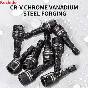 Kezhide 8mm 5pcs Deep Air Impact Socket for Torque Wrench Auto Repair Tools Ratchet Multifunction Chrome Vanadium Steel Reducer Sleeve Wrench CR-V Forging