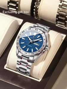 POEDAGAR leisure luxury men's watch high-quality waterproof night light fashion date calendar quartz men's watch