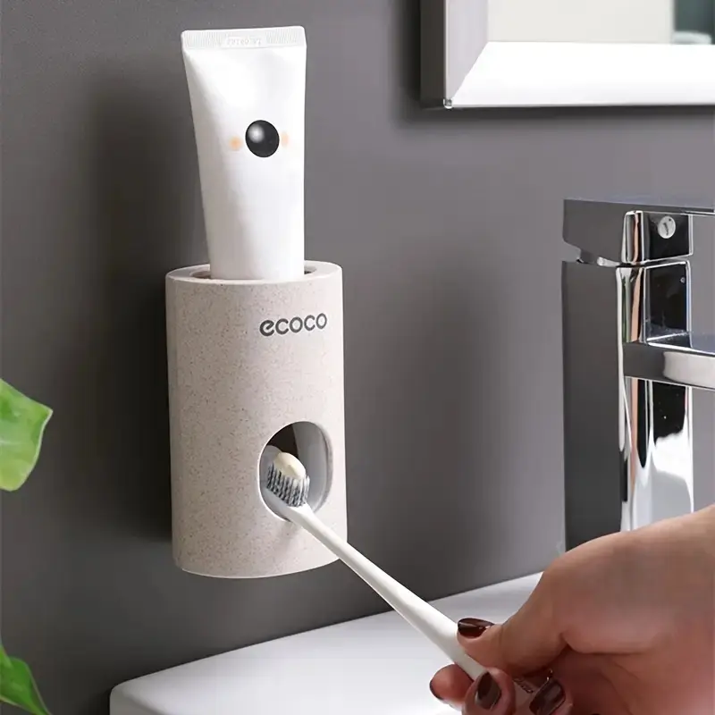Bathroom Toothpaste Squeezer Dispenser, No-Drill Self-Stick Design, Easy to Remove and Clean, Convenient Toothpaste Pump, Bathroom Accessory, Restroom