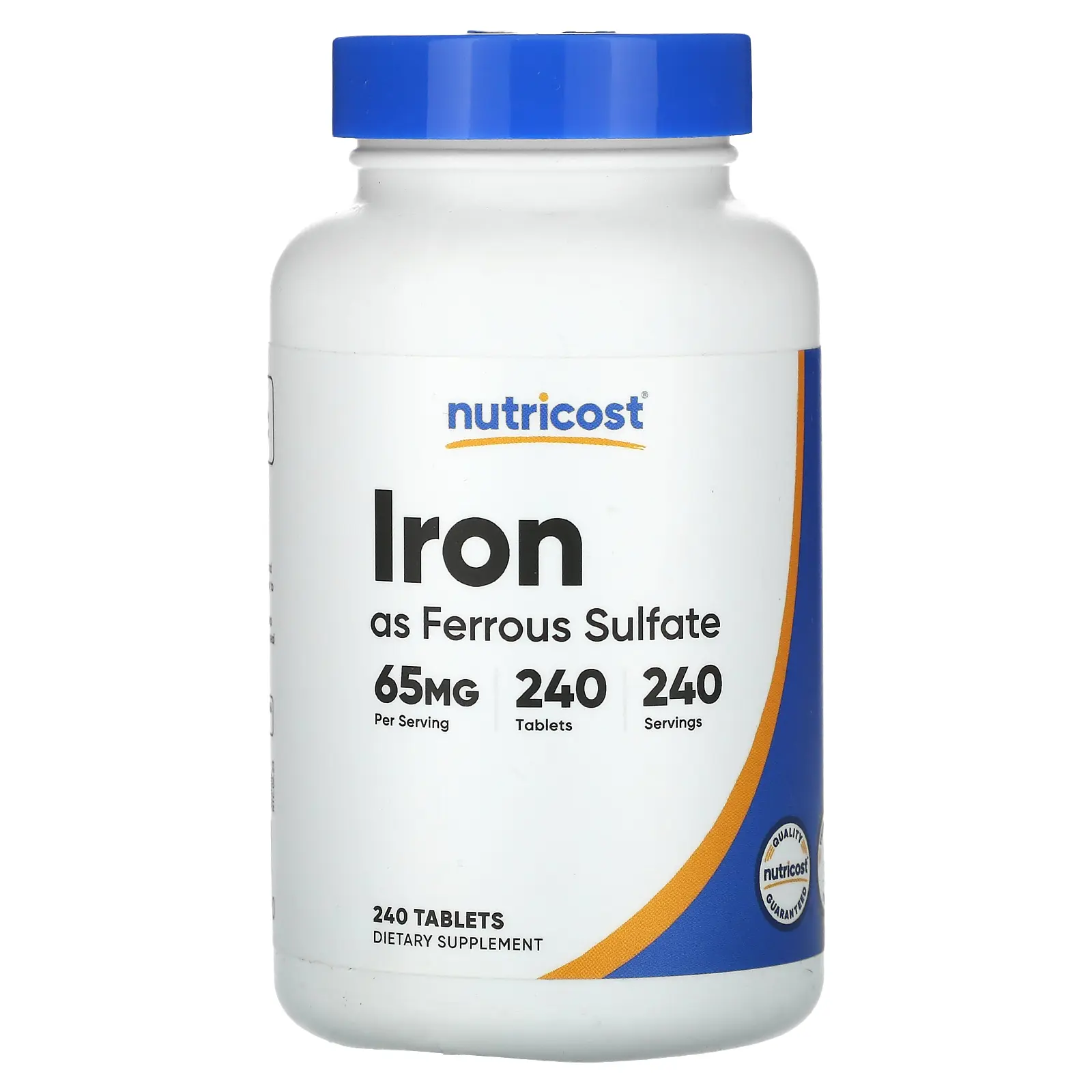 Nutricost Iron, 65 mg, 240 Tablets Nutricost Iron, 65 mg, 240 Tablets