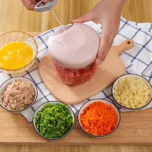 Manual Mini Garlic Chopper, 1/2 Counts Vegetable Chopper, Garlic Crusher, Multifunctional Veggie Chopper, Easy to Use, Kitchen Accessories