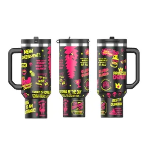 Crawl & Chaos 40 Oz Stainless Steel Insulated Tumbler - DCC Portable Drinkware with Lid, Ideal Gift for Kitchen Use