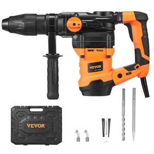 VEVOR 1 Inch SDS-Plus Rotary Hammer Drill, 8 Amp Corded Drills, Heavy Duty Chipping Hammers with Safety Clutch, Electric Demolition Hammers, Taladro Rotomartillo, Power Tool For ConcreteVEVOR Super Brand Day
