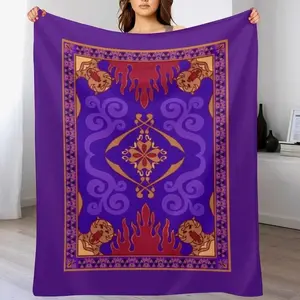 Aladdin  Magic Carpet Throw Blanket  Perfect for Sofa or Bed  Home Textile  Lightweight, skin-friendly, breathable, and soft.