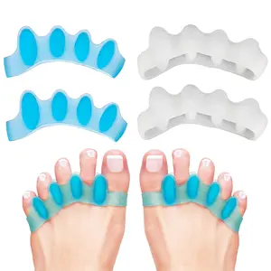 4 Pack Toe Separators for Bunion, Toe Spreader, Bunion Corrector for Women Men, Gel Toe Spacers, Hammer Toe Straightener, Toe Stretcher for Foot Pain Relief