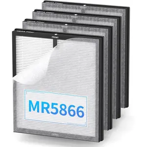 4 Pack MR5866 True High-Efficiency Replacement Filter, Compatible with  MR5866, 4 High-Efficiency Filters and 8 Pre-Filters