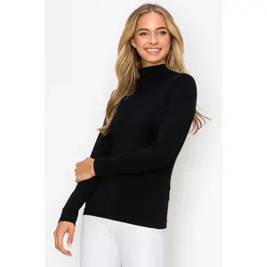 Mock Neck Long Sleeve Top