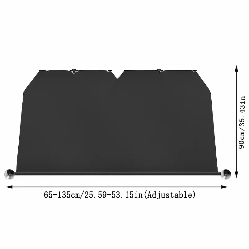Retractable Car Windshield Sun Shade, Auto Roll-Up Front Window Sun Visor, UV Protection & Heat Block Shield, Anti-Glare Car Sunshade, Universal Fit for Most Vehicles