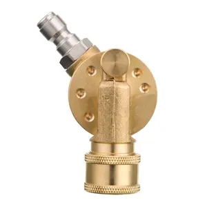 Pressure Washer Pivoting Coupler, 1/4” Quick Connect Gutter Cleaner Attachment, 240 Degree with 7 Angles for Power Washer Spray Nozzle, 4500PSI fathersdaygift